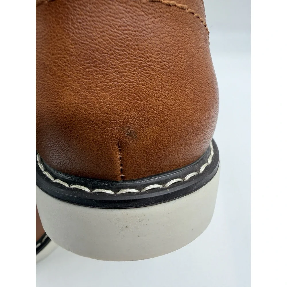 London Fog Belmont Boots,Mens 9M,Khaki Brown,Cognac,Lace Up Ankle Style